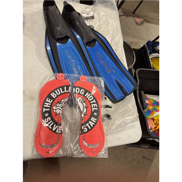 Flippers  and sandals