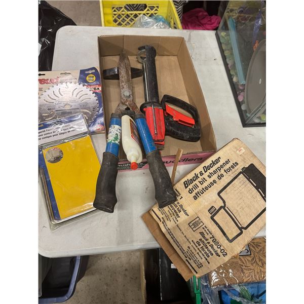 Assorted tools and garage items