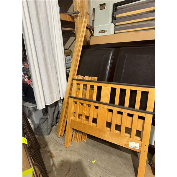 Single headboard, footboard, and rails