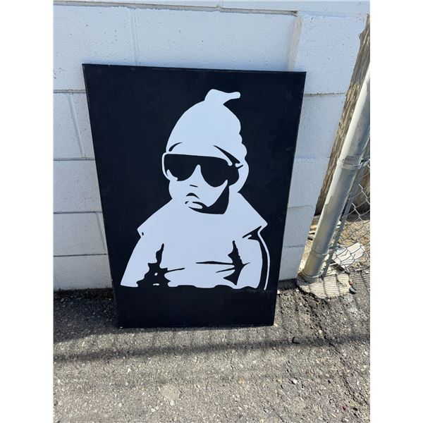 Baby wall hanging from hangover movie