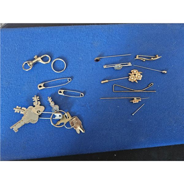 Keys and brooch pins