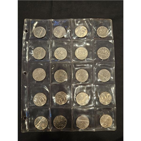 20 assorted Canadian dollar coins