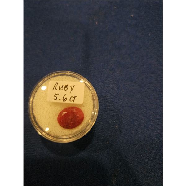 5.6ct ruby gemstone