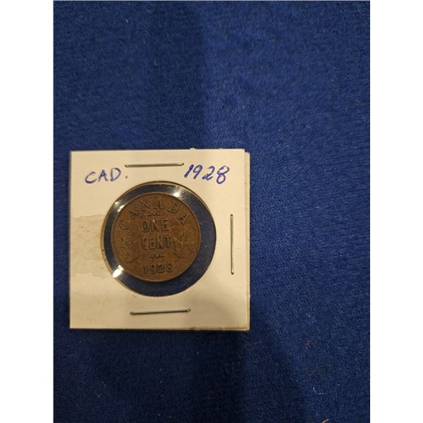 1928 Canadian penny