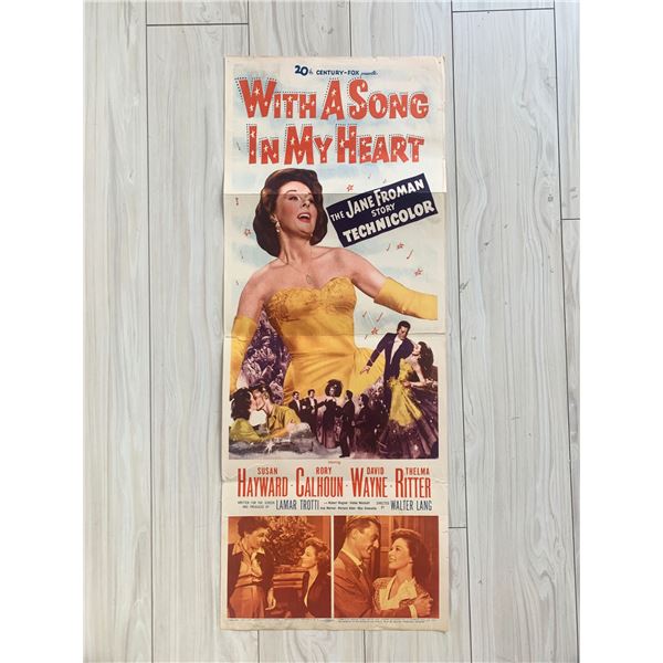 With a Song in My Heart original 1952 vintage movie poster
