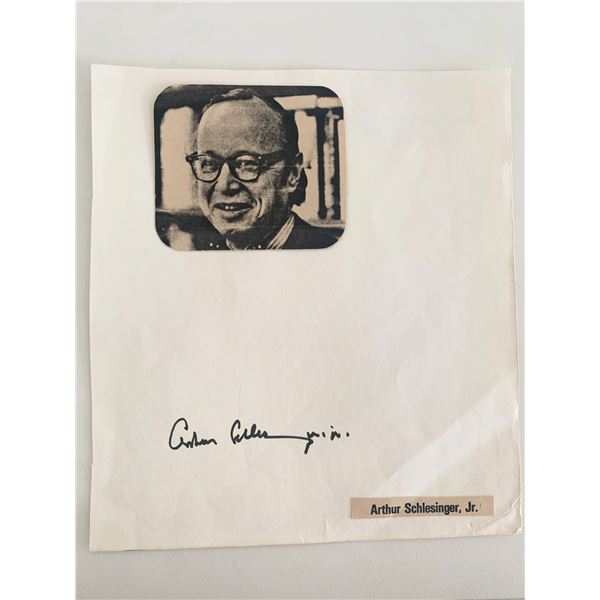 Arthur Schlesinger Jr. signed page
