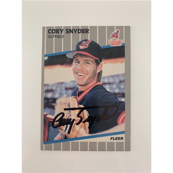 Cory Snyder signed baseball card