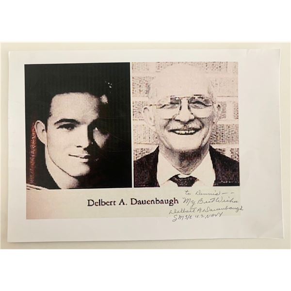 Dlebert A Dauenbaugh signed paper cardstock photo