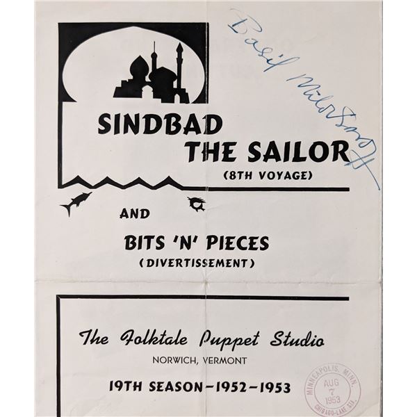 Puppeteer Basil Milovsoroff signed pamphlet