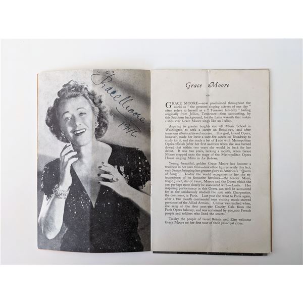 Grace Moore signed program