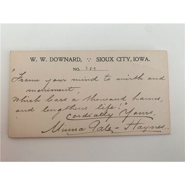 Minna Gale-Haynes original signature