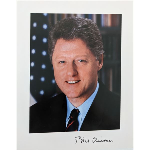 Bill Clinton facsimile signed photo