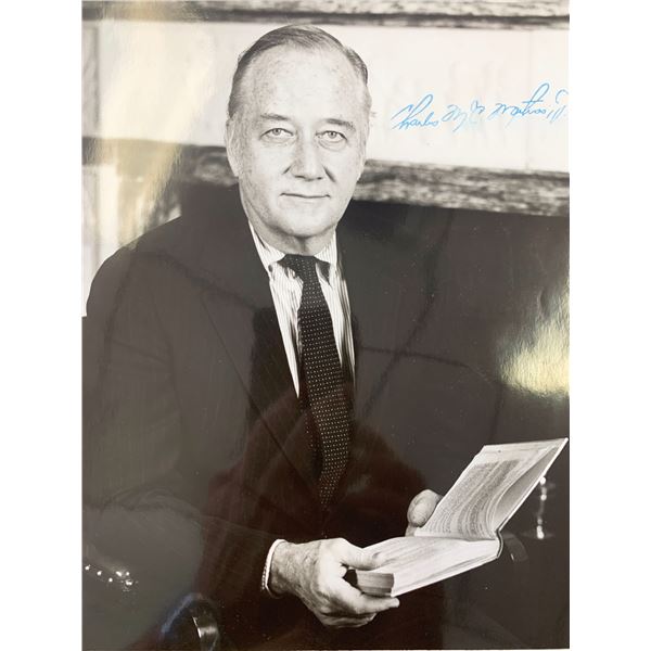 Republican Senator Charles Mathias signed photo