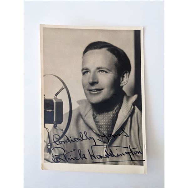 Patrick Waddington signed photo