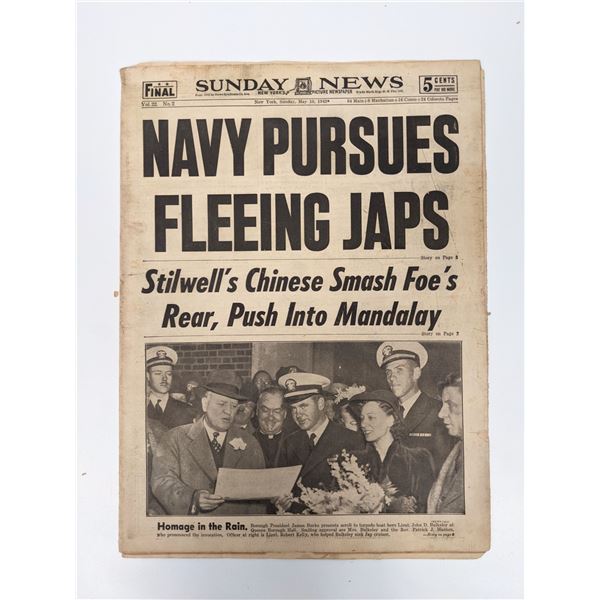 Sunday News 1942 Vintage Newspaper
