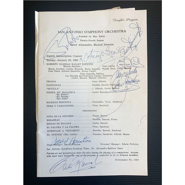 San Antonio Symphony Signed Program