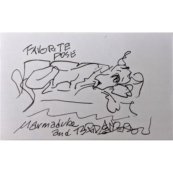 Brad Anderson hand drawn and signed sketch