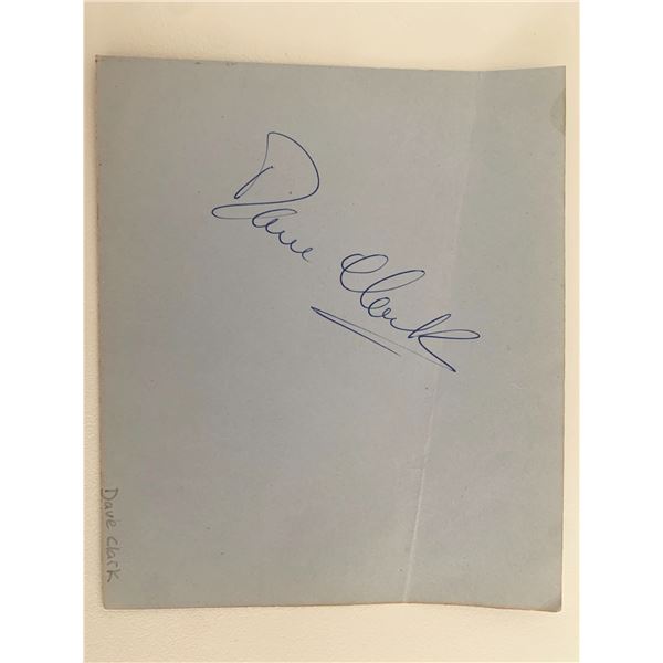 Musician Dave Clark original signature