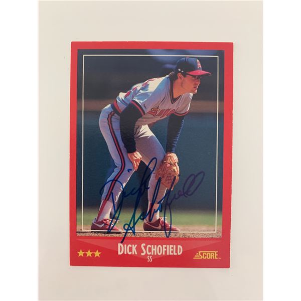 Dick Schofield signed baseball card