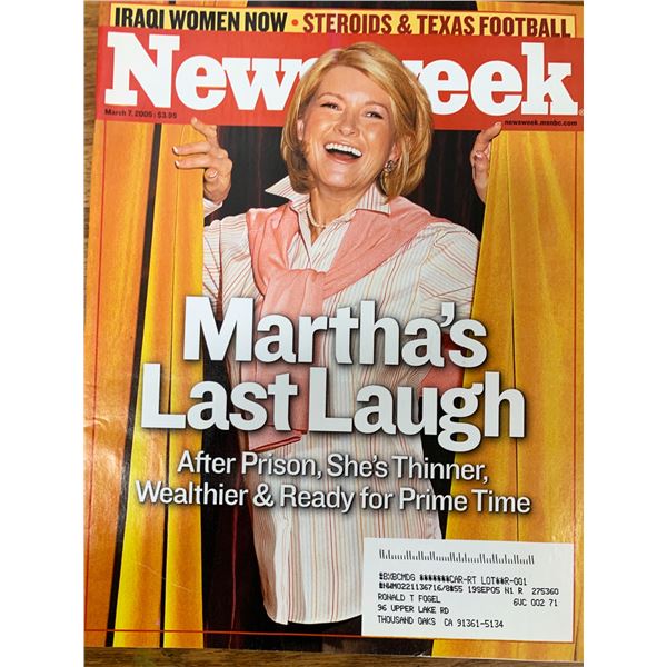 Newsweek Magazine 2005 Martha Stewart Issue