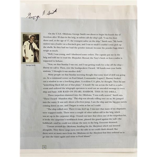 WWII George Smith Signed Magazine Page