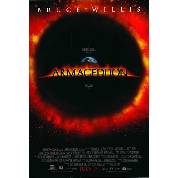 Armageddon 1998 original double-sided one sheet poster