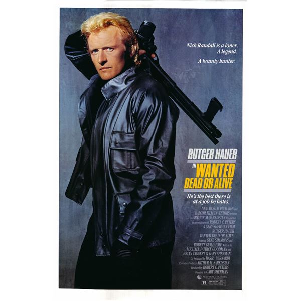 Wanted: Dead or Alive  1986 original vintage one sheet movie poster