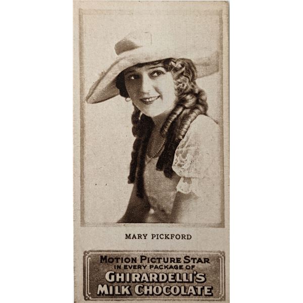 Mary Pickford unsigned Ghirardelli promo card