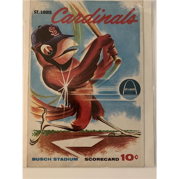 St. Louis Cardinals Busch Stadium Scorecard Magazine