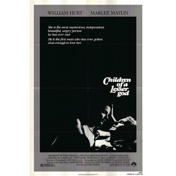 Children of Lesser God Original 1986 Vintage One Sheet Poster