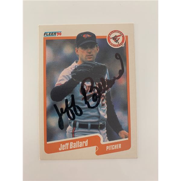 Jeff Ballard signed baseball card