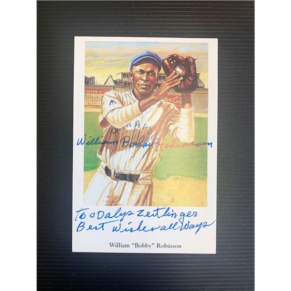 William Robinson Signed Baseball Trading Card