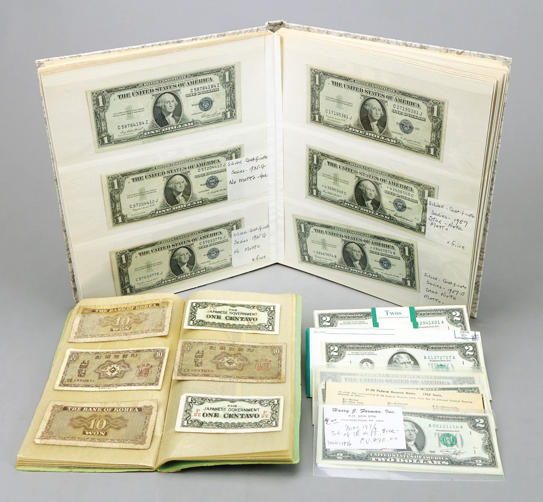 U.S. Small Size Note Collection with Additional World Notes, 1864-1985,