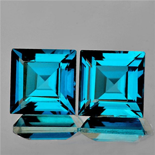Natural Princess London Blue Topaz Pair [Flawless-VVS]