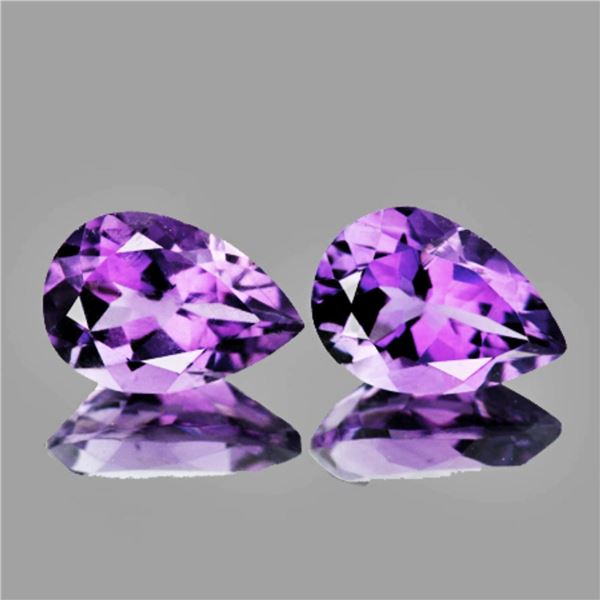 Natural Light Purple Amethyst Pair {Flawless-VVS1}