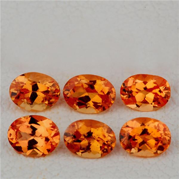 Natural Spessartite Garnet 6 Pcs {Flawless-VVS1}