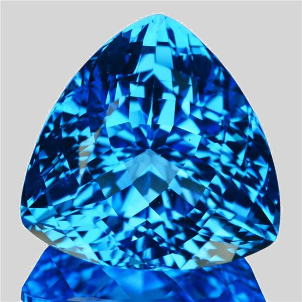 Natural Trillion AAA Swiss Blue Topaz 78 Cts {Flawless-VVS1}