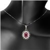 Image 1 : Natural Red Ruby & Black Spinel Necklace