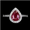 Image 1 : Natural Pigeon Blood Red Ruby Ring