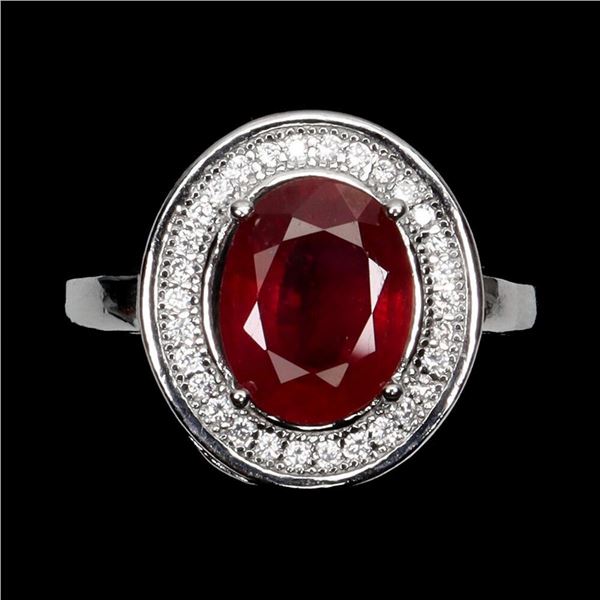 Natural Pigeon Blood Red Ruby Ring
