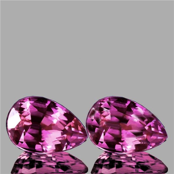 Natural Red Violet Sapphire Pair {Flawless-VVS}