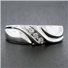 Image 2 : Men's Keepsake 14k White Gold 0.10 ctw Diamond Diagonal Channel Wedding Band Rin