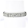 Image 1 : FANCY Antique Art Deco Platinum 6.03 ctw Diamond & Black Onyx 10.9mm Line Bracel