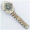 Image 6 : Rolex Ladies Quickset 18K Yellow Gold And Steel Green Vignette Diamond And Emera