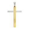 Image 3 : Estate Unisex Classic 18k Yellow & White Gold High Polished Large Cross Pendant