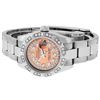 Image 8 : Rolex Ladies Stainless Steel Quickset Salmon String Diamond Datejust Wristwatch