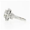 Image 6 : Antique Art Deco Platinum 1.74 ctw Euro Diamond Solitaire & Halo Engagement Ring