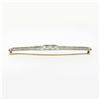 Image 5 : Antique Art Deco Platinum 4.04 ctw Old European Diamond Filigree Bar Pin Brooch