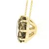 Image 5 : NEW 14K Yellow Gold 13 ctw Star Snowflake Cut Smoky Quartz Pendant Chain Necklac