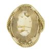 Image 4 : Vintage 18k Gold 10.84 ctw Oval Citrine Twisted Wire Frame Large Cocktail Ring